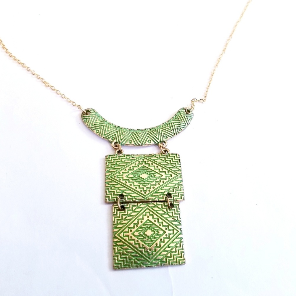 Periwinkle by Barlow southwest necklace goldtone e - Picture 3 of 8